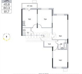 3-комн. квартира