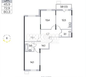 3-комн. квартира