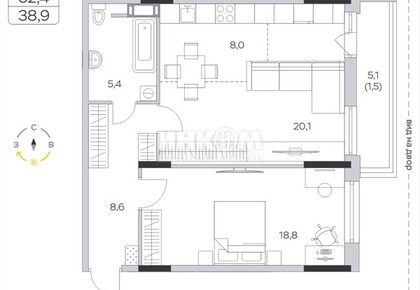 2-комн. квартира