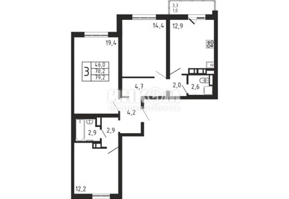 3-комн. квартира