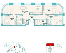Купить трехкомнатную квартиру в Москве, Крузенштерна ул